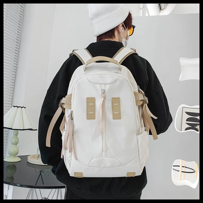 Tas Ransel Sekolah Kuliah Simpel Gaya Harajuku Kapasitas Besar Muat Laptop-RD305