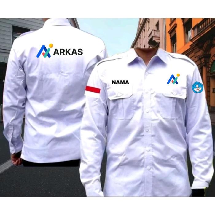 ready stok full bordir kemeja ARKAS baju ARKAS seragam arkas Pdh ARKAS kemeja kerja ARKAS baju kerja