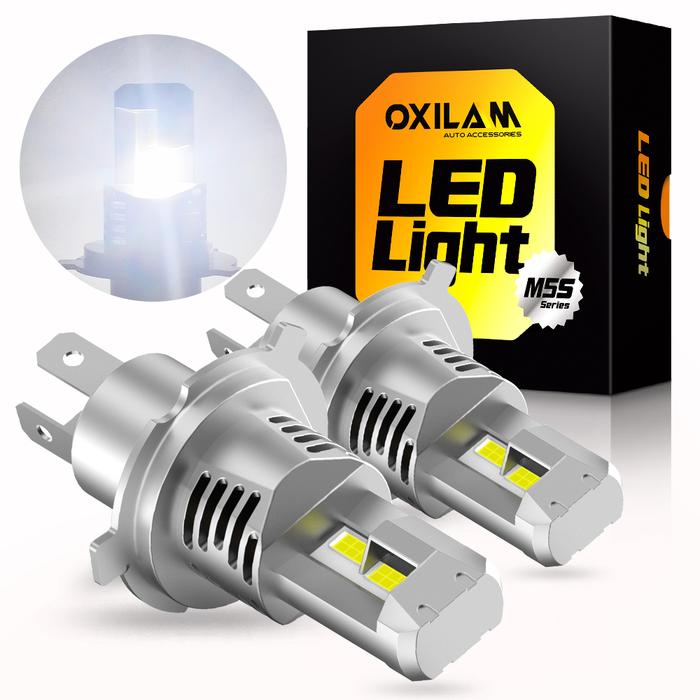 Terlaris, 2 buah 22000LM Canbus H4 9003 LED bola lampu depan mobil