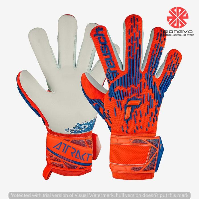SARUNG TANGAN KIPER - REUSCH ATTRAKT GEL SILVER GK GLOVE 54702352210 *