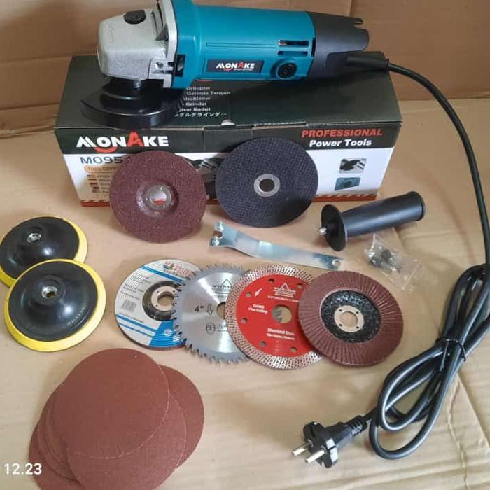 COD CEK DULU!! MONAKE MESIN GURINDA + FULL MATA KERAMIK MAKITA POLES DAN POTONG BESI MESIN GURINDA G