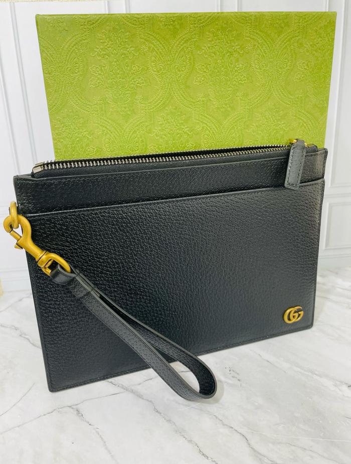 Preloved Gucci GG Marmont Pouch Black Original