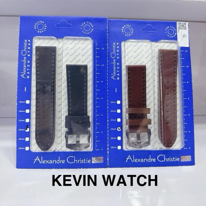 Strap / Tali Kulit 24mm Original Jam Alexandre Christie AC9205 AC6564 AC6410 AC6280 AC6593 AC6583 A