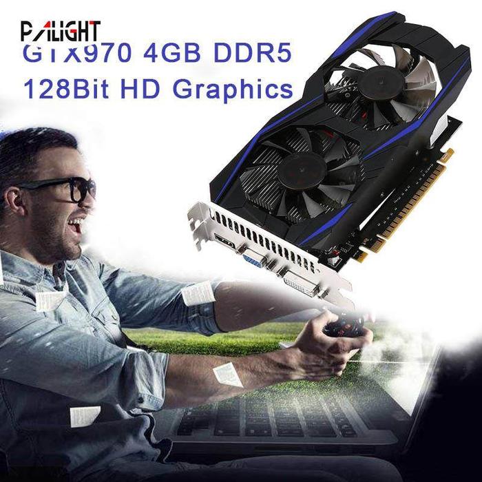 PALIGHT Kartu Grafis 4 GB DDR5 128Bit VGA DVI HDMI PCI Express Game