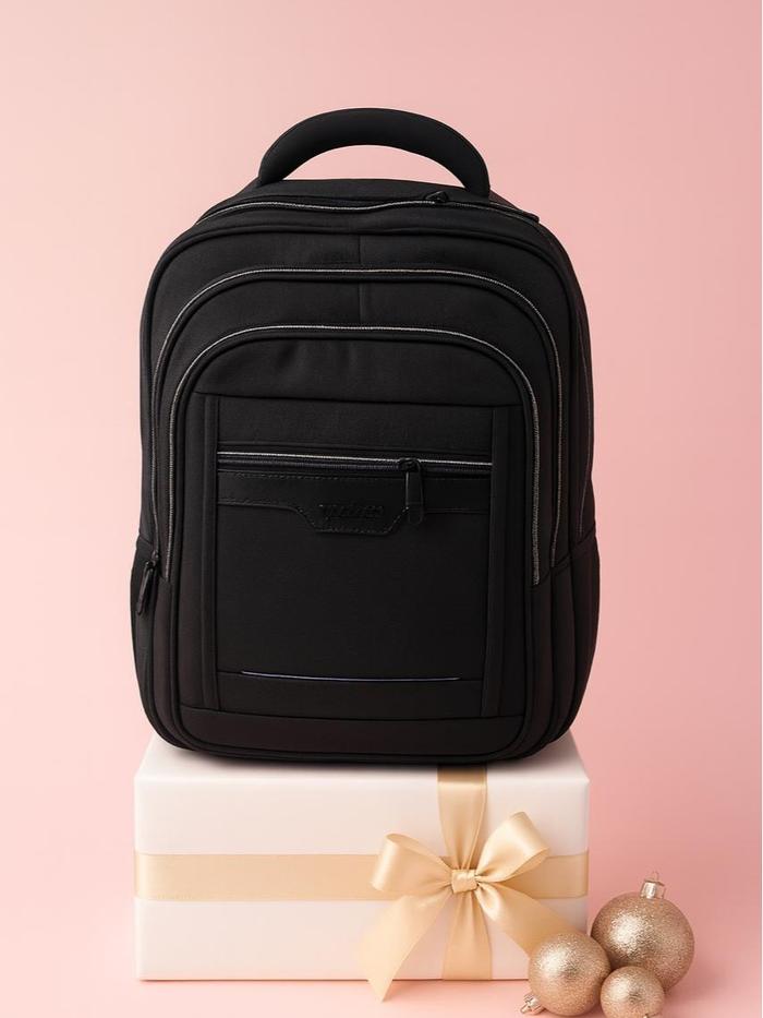 Wallaby Tas Ransel Laptop kantor dan kuliah TP 2046 Warna Hitam & Coklat Import Berkualitas Desain M