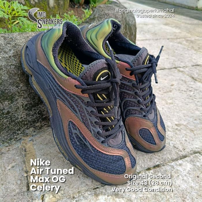 Nike Air Tuned Max OG Celery Hitam Coklat Sepatu Sneakers Original