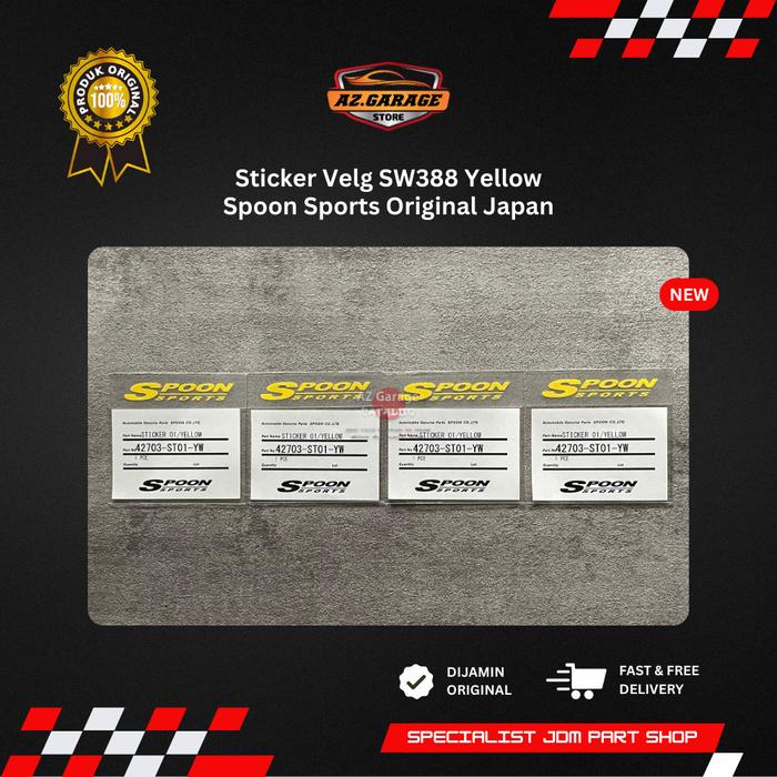 Sticker Velg Spoon Sport SW388 Original Made in Japan - Car Sticker