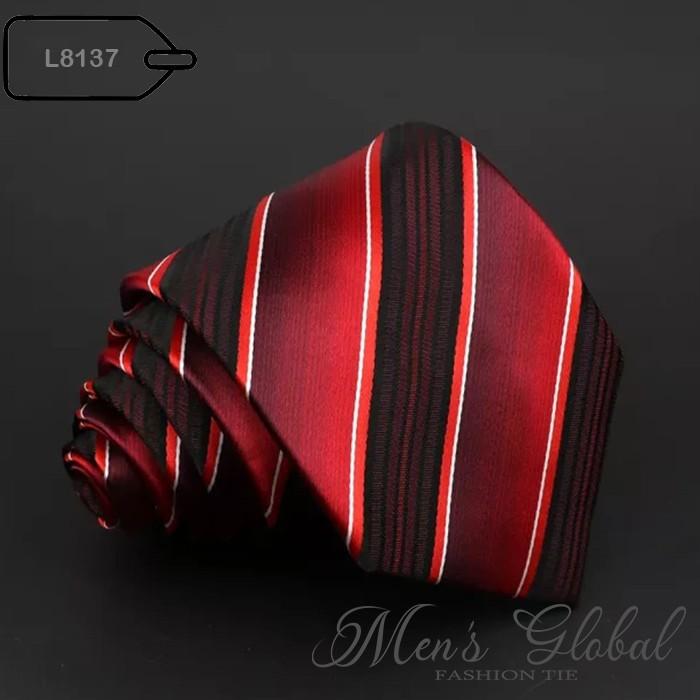DASI PRIA LEBAR 8 CM KANTOR WEDDING STRIP NAVY HITAM MERAH ELEGANT -