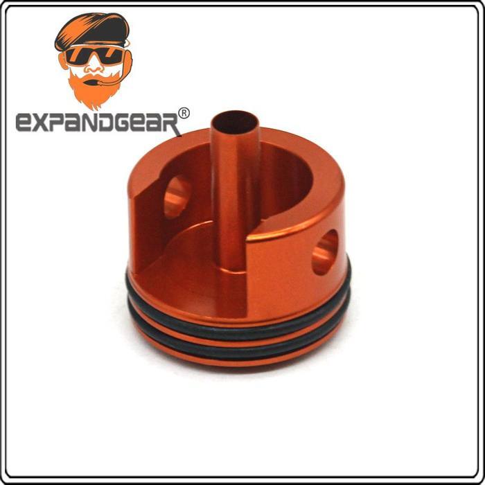 STOK TERBATAS !!!! CYLINDER HEAD DOUBLE ORING SILINDER METAL AEG M4 AIRSOFT PLUS ORING CADANGAN TERJ