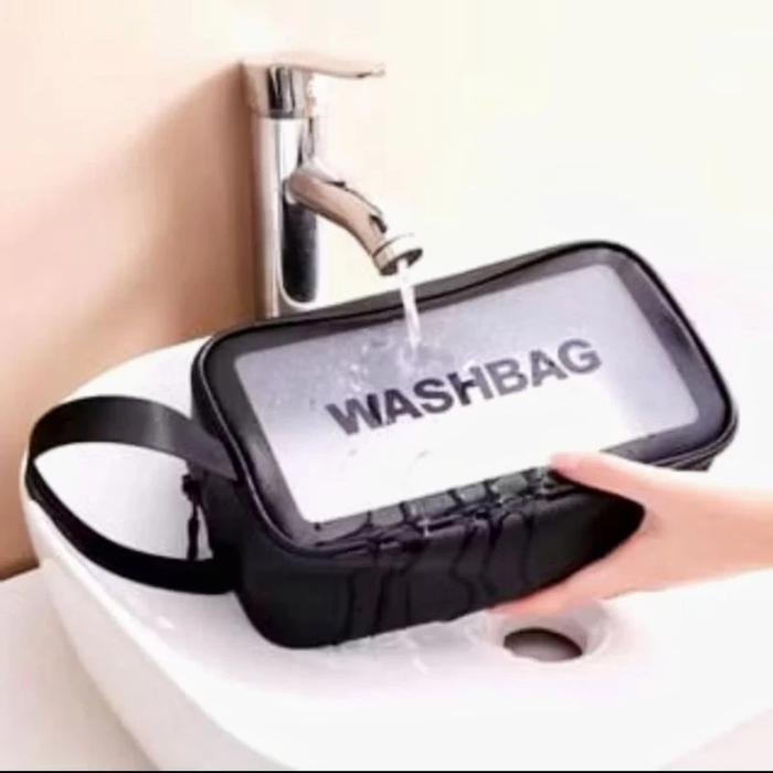 WASHBAG WASH BAG Tas Kotak Travel Waterproof Pouch Make Up Kosmetik Anti Air Sabun Shampo Makeup Man