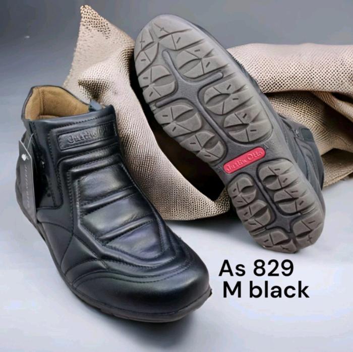 as 829 sepatu boots kulit pria original justin otto