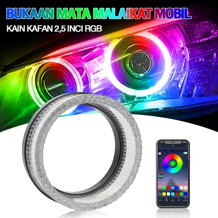 TERBARU!!! Premium Ring Shroud Biled Acrylic Angel Eye Bluetooth 2.5inc Shroud Akrilik 210+ Mode Set