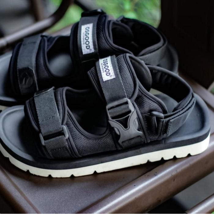 Osgood Garfield Black Sandal Pria Upper Mesh Strap Webbing Nilon Insole Ospray Outsole Microtect Str