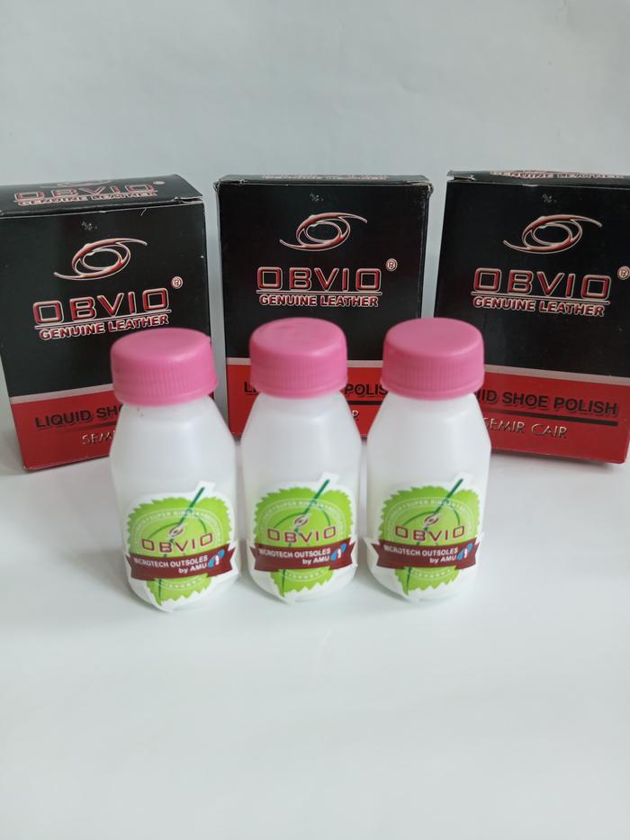 OBVIO LIQUID POLISH atau Semir Cair Pembersih Segala Jenis Kulit dan Bahan Karet lainnya.