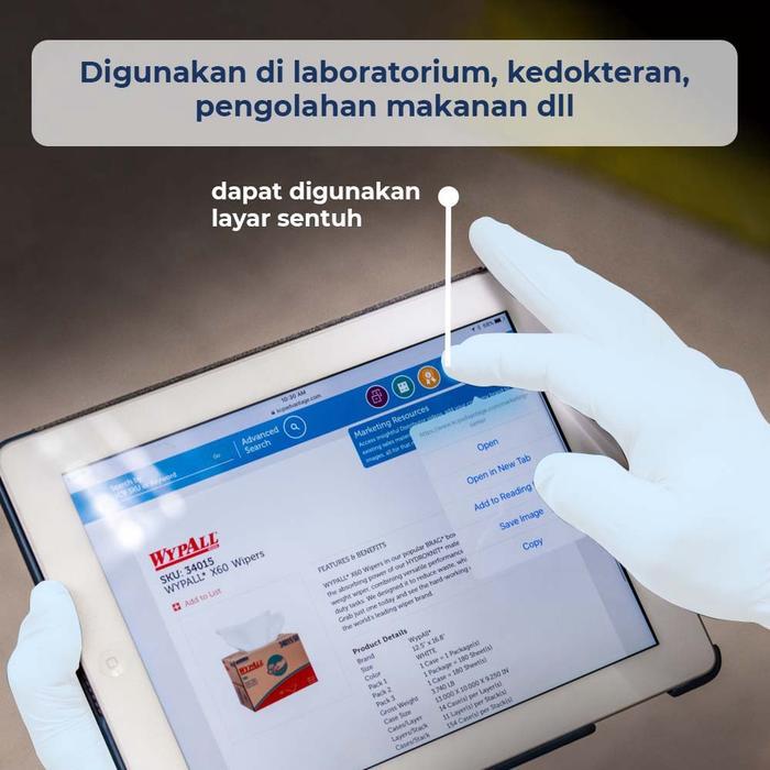 ASLI KNGUARD G10 Flex White Nitrile Gloves - Sarung Tangan Nitril (50 pasang) READY STOCK