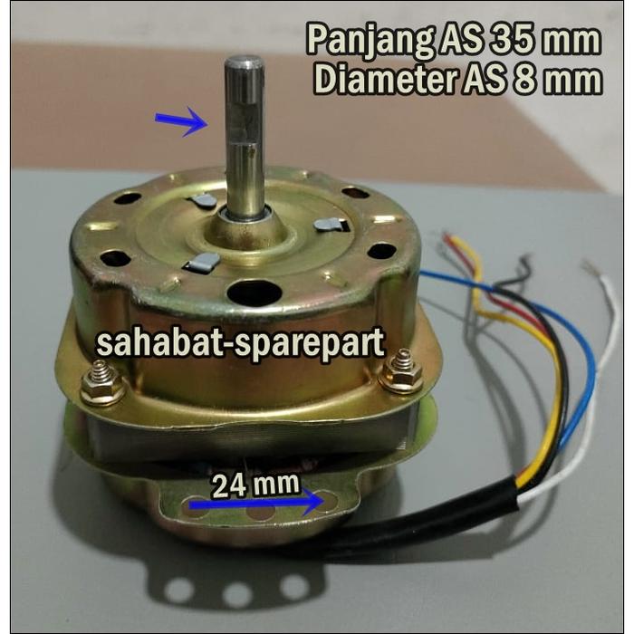 DINAMO KIPAS AIR COOLER AS 8 MM PANJANG AS 35 MM BODI KUNING