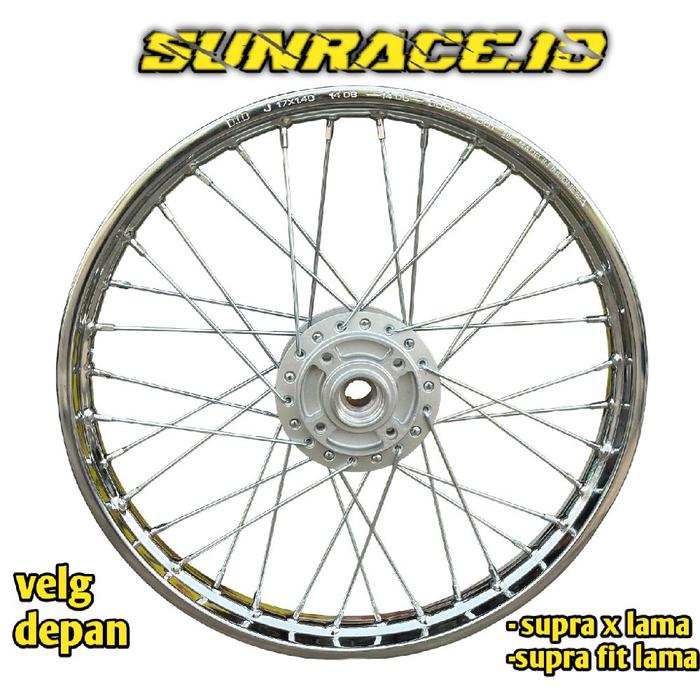 Velg Depan Standar Honda Supra X Lama & Supra Fit Lama Ukuran 140 Ring 17 Fullset Siap Pakai
