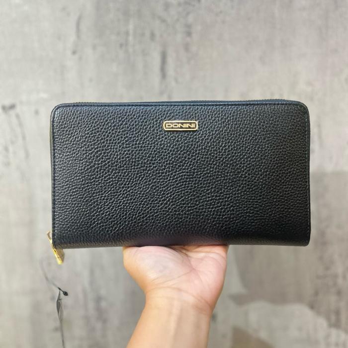 DONINI Dompet Wanita DONINI JEANNE WALLET Panjang Kulit Cow Nappa Hitam 20,5 x 5 x 15,5 cm