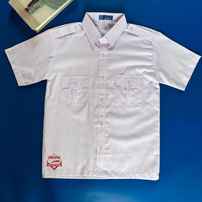 Baju PMR/PDL/PDH Putih Pendek Merek Seragam