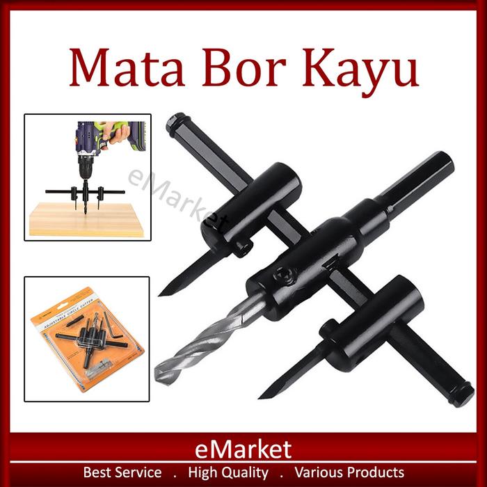 Mata Bor Kayu / Adjustable Circle Cutter / Hole Saw / Matabor Hidroponik