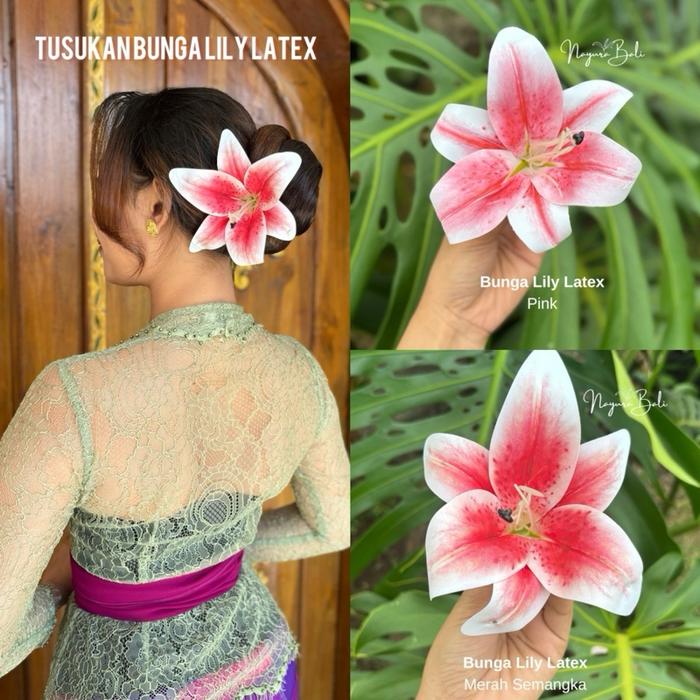 BUNGA LILY LATEX / Tusukan Bunga / Lily Latex / Aksesoris Hairdo