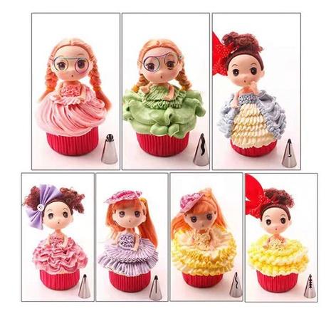 Spuit Korea Isi 5 Gaun Nozzle Pipping kue ButterCream Whip Cake Muffin