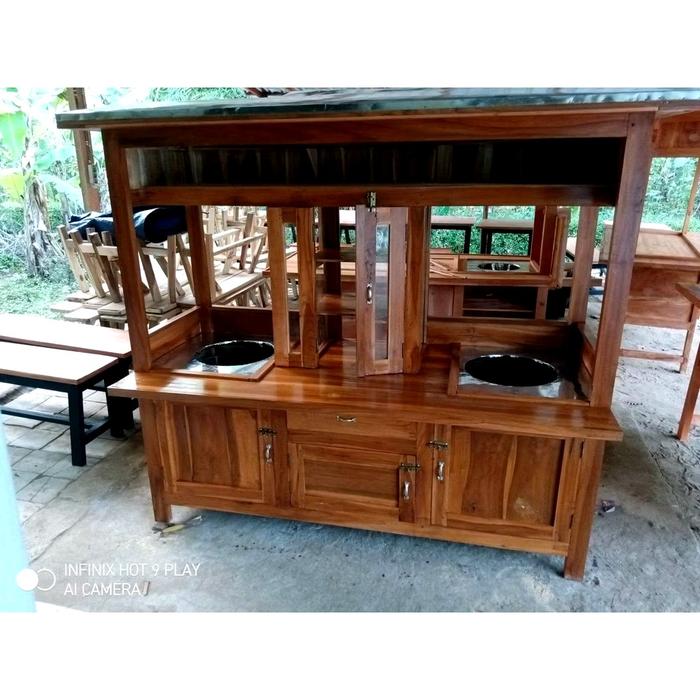 gerobak mie ayam bakso kayu jati free ongkir  Furniture gazebo depan