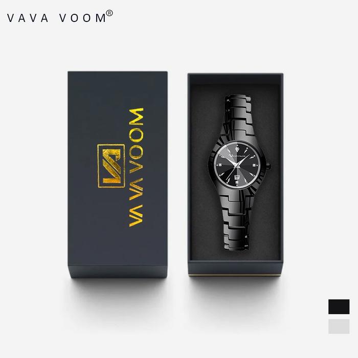 VAVAVOOM 2481 Jam Tangan Wanita Cewek Fashion Berlian Quartz Anti Air Analog Bisnis Kuarsa Women Wat