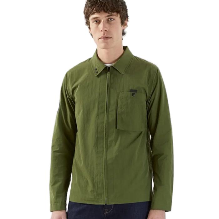 PRETTY GREEN Heaton Overshirt Olive Green