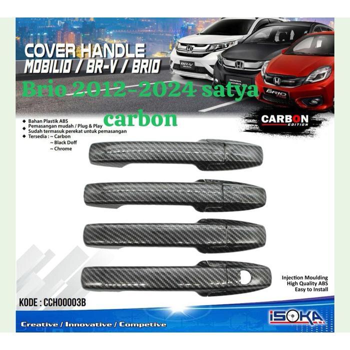 COVER HANDLE HENDEL TUTUP HENDLE PINTU TARIKAN PINTU BRIO MOBILIO BRV HITAM DOFF CHROME CARBON