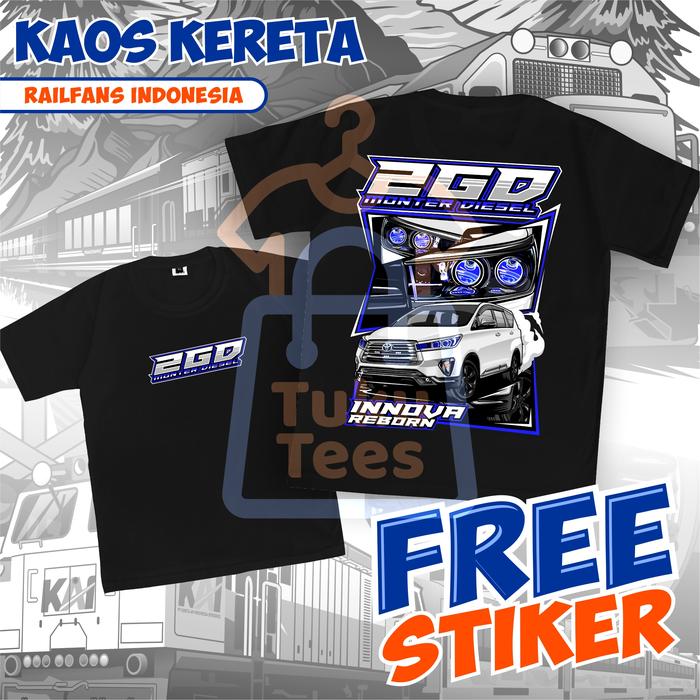 Kaos Mobil Innova 2gd ungu 2-FU Baju Kereta Api KAI Railfans Indonesia