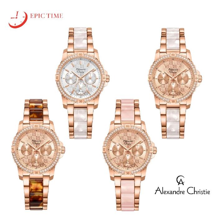 Jam Tangan Wanita AC614I AC 6141 Original Garansi Resmi Stainless Combine Fiber Series