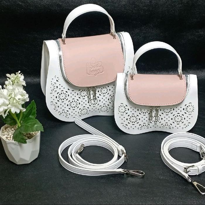 Tas Wanita Premium Selempang Jinjing Motif Lasercut Elegant Terbaru (Jessy) - Slingbag