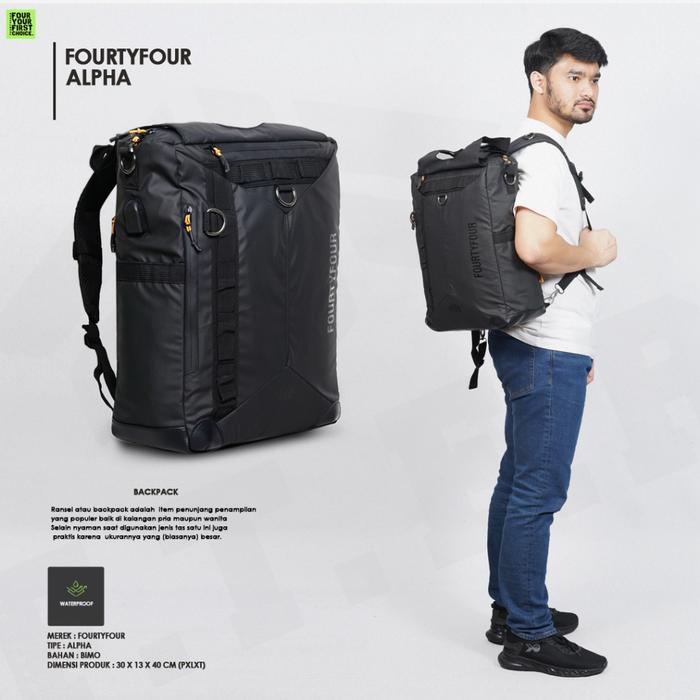 New Fourtyfour - Tas Ransel Pria Alpha - Backpack Waterproof Pria Laptop