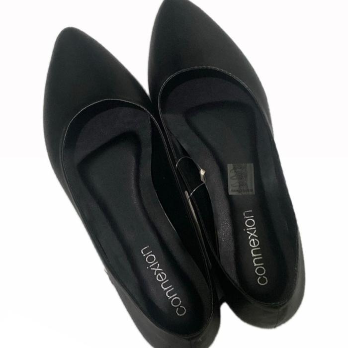 Sepatu Wanita Hitam Flat Shoes Connexion Matahari Flatshoes