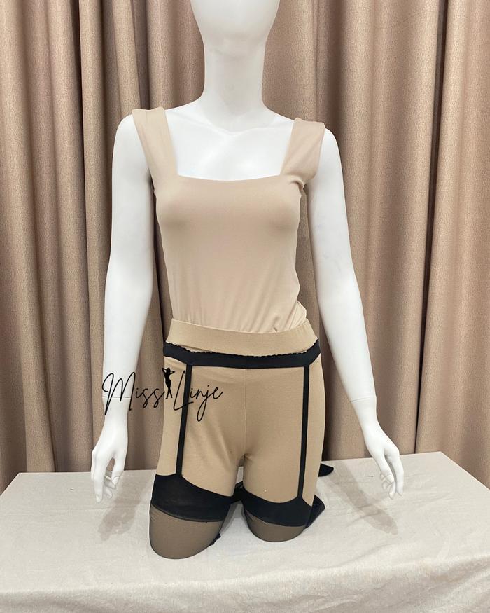 BERGARANSI MissLinje Stocking Stoking Plus Garter Belt Polos Sexy Wanita Muat Sampai Big Size Jumbo 