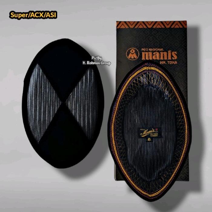 Original Peci Manis Toha Ac Silang Tanpa kertas Bahan Beludru Super Bisa dicuci Kopiah Songkok Musli