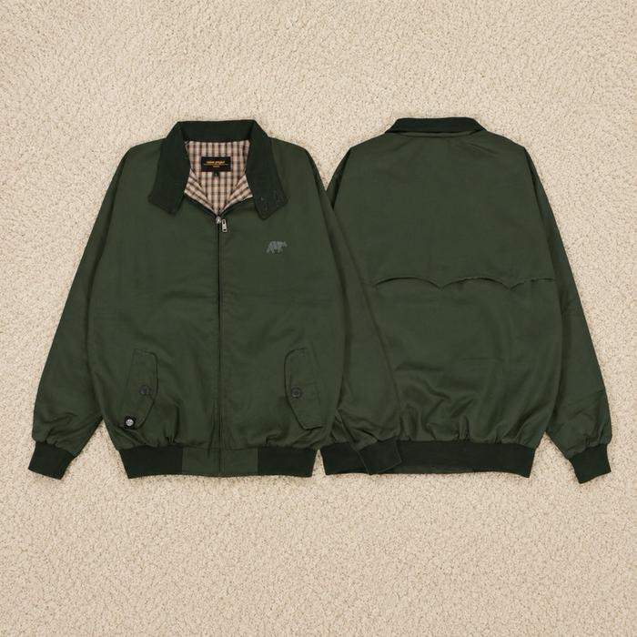 Harrington Jacket Casual Cream - Jaket Harrington Jumbo Vintage Casual Pria