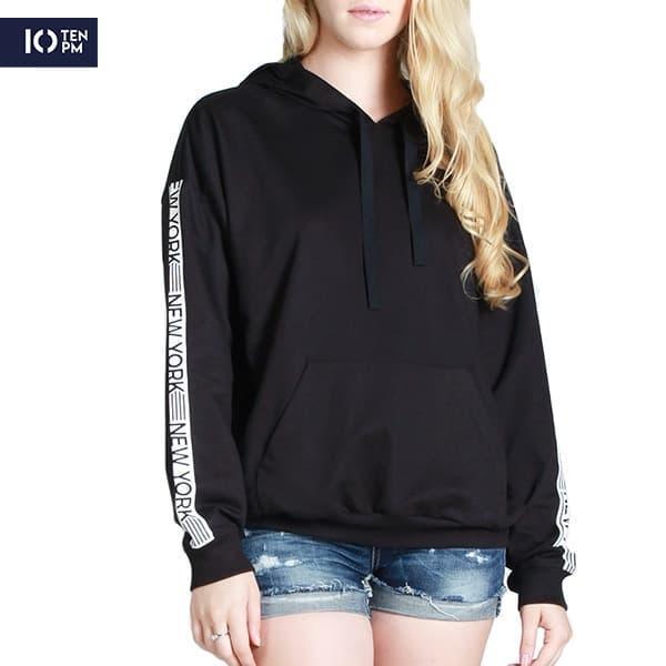 Sweater Wanita / Niels Black Hoodie Sweater 34012P1BK - 10PM