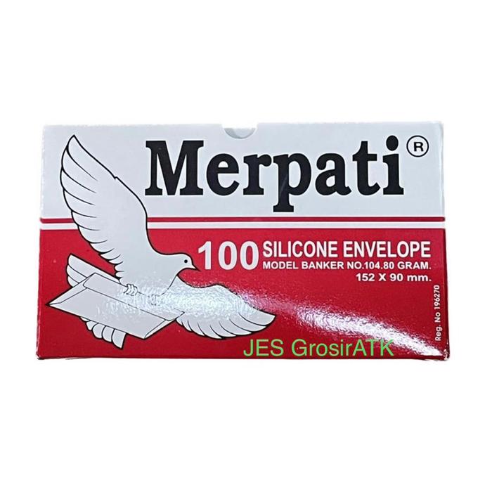 TERLARIS [MERAH] Amplop Merpati 104  Kecil / Amplop Surat Putih Kecil 80 gr (152x90mm) READY