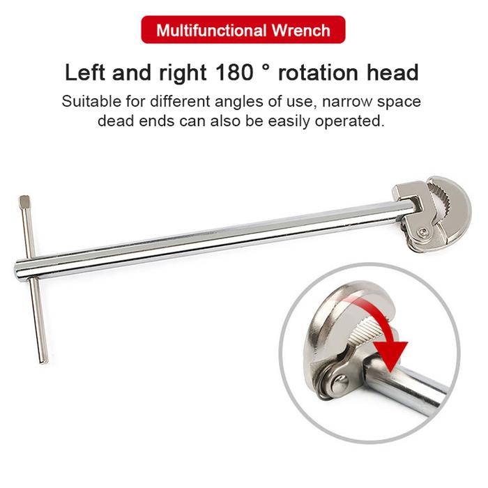 Multifunctional Sink Wrench Portable Manual Sink Bathtub Faucet Sewer