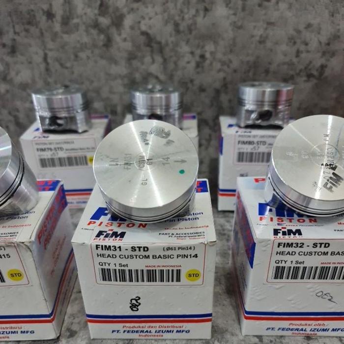INSTAN seher piston kit fim mentah 57 57.5 58 58.5 59 59.5 60 61 61.5 62 62.5 63 pin 13 14 15 fim 8