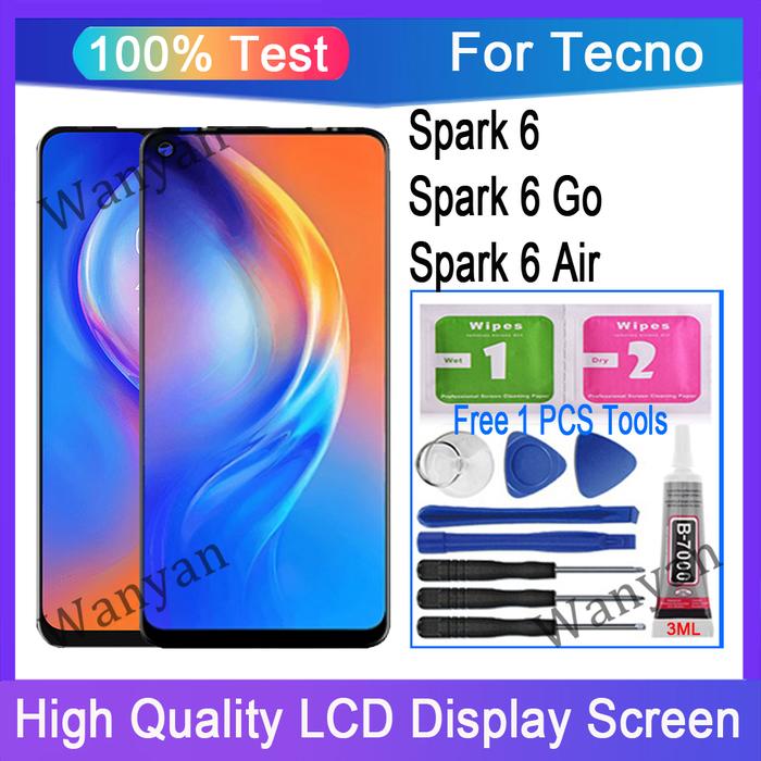 Original For Tecno Spark 6 Spark 6 Go Spark 6 Air LCD Display Touch