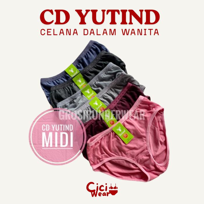 CD Wanita Yutind Midi by Cici Wear Celana Dalam Wanita Yutind Midi SA560 Karet Pinggang Kecil Awet