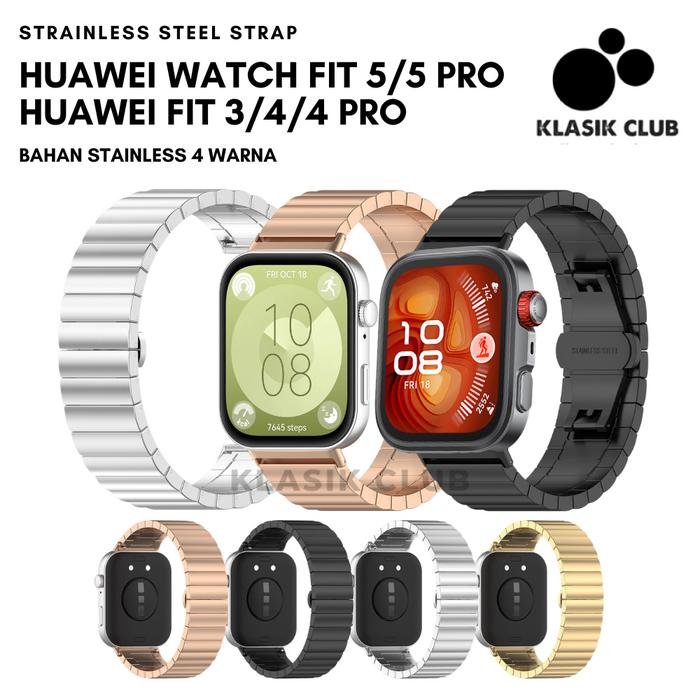Strap Stainless Huawei Watch Fit 5 / Fit 5 Pro / Tali Pengganti Huawei Watch Fit 3/4/4 Pro Desain Pr