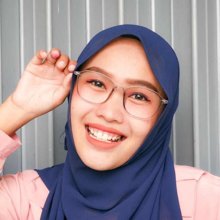 TERJAMIN Ixoora Lily - Frame Kacamata Minus Photocromic Photochromic Anti Radiasi Pria Wanita Bluera