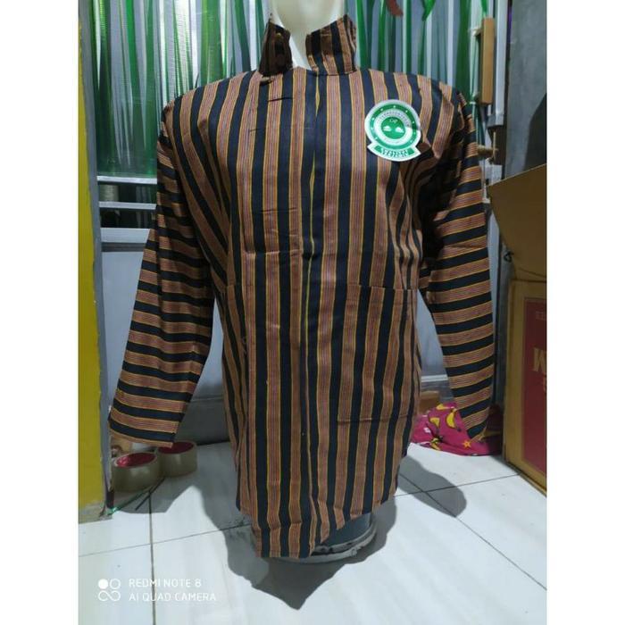Baju Jawa Tradisional Pria Keren Aesthetic / Baju Lurik Pria Jawa Bonus Angkon / Surjan Lurik Jawa S