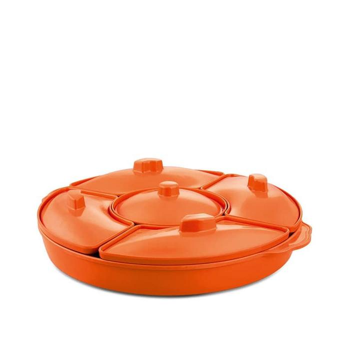 [ORANGE] Party Set Melamin PS-0101/ Wadah Saji Prasmanan Golden Dragon