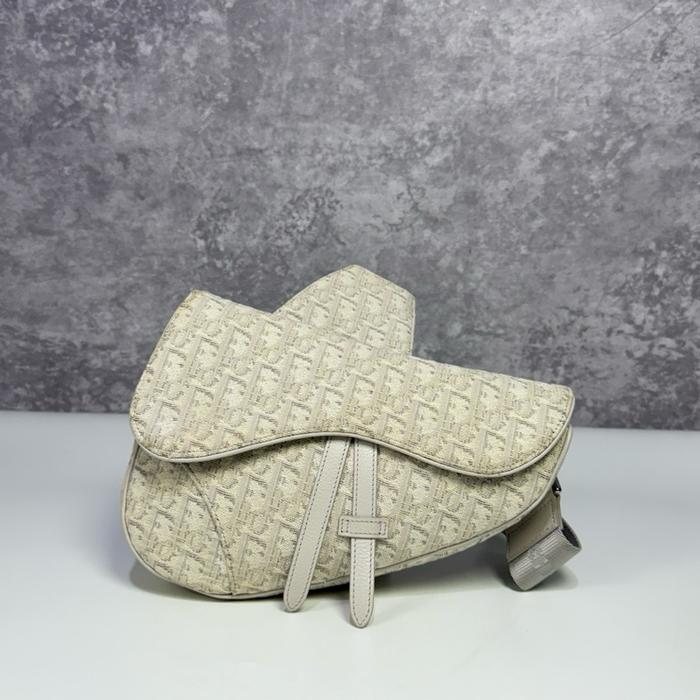 Dior Oblique Beige Saddle Bag