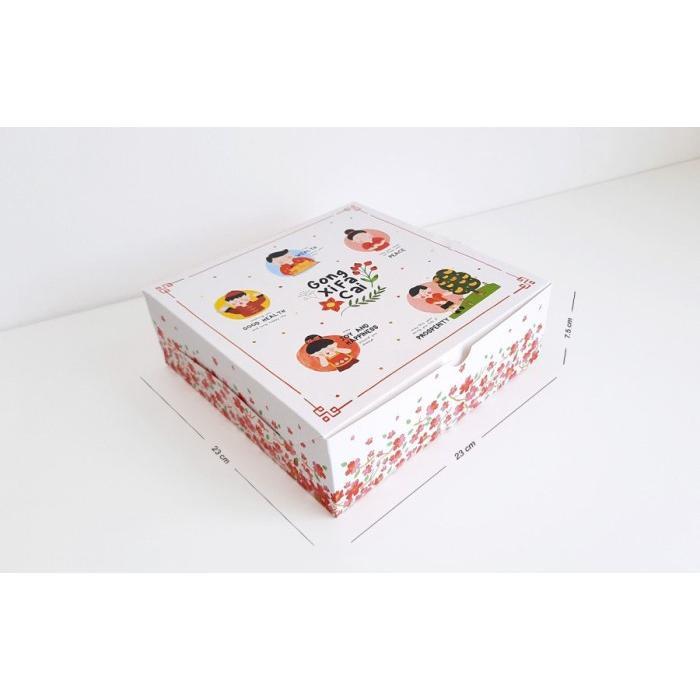 > kotak dus box kue imlek dus lapis legit 23x23x7 packaging hampers cake RR